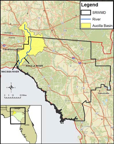 Aucilla-Wacissa River Basin Map