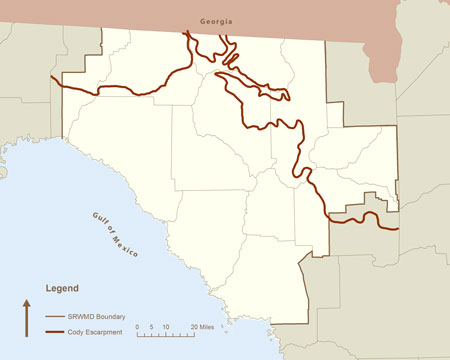 Map Showing Extent of Cody Escarpment