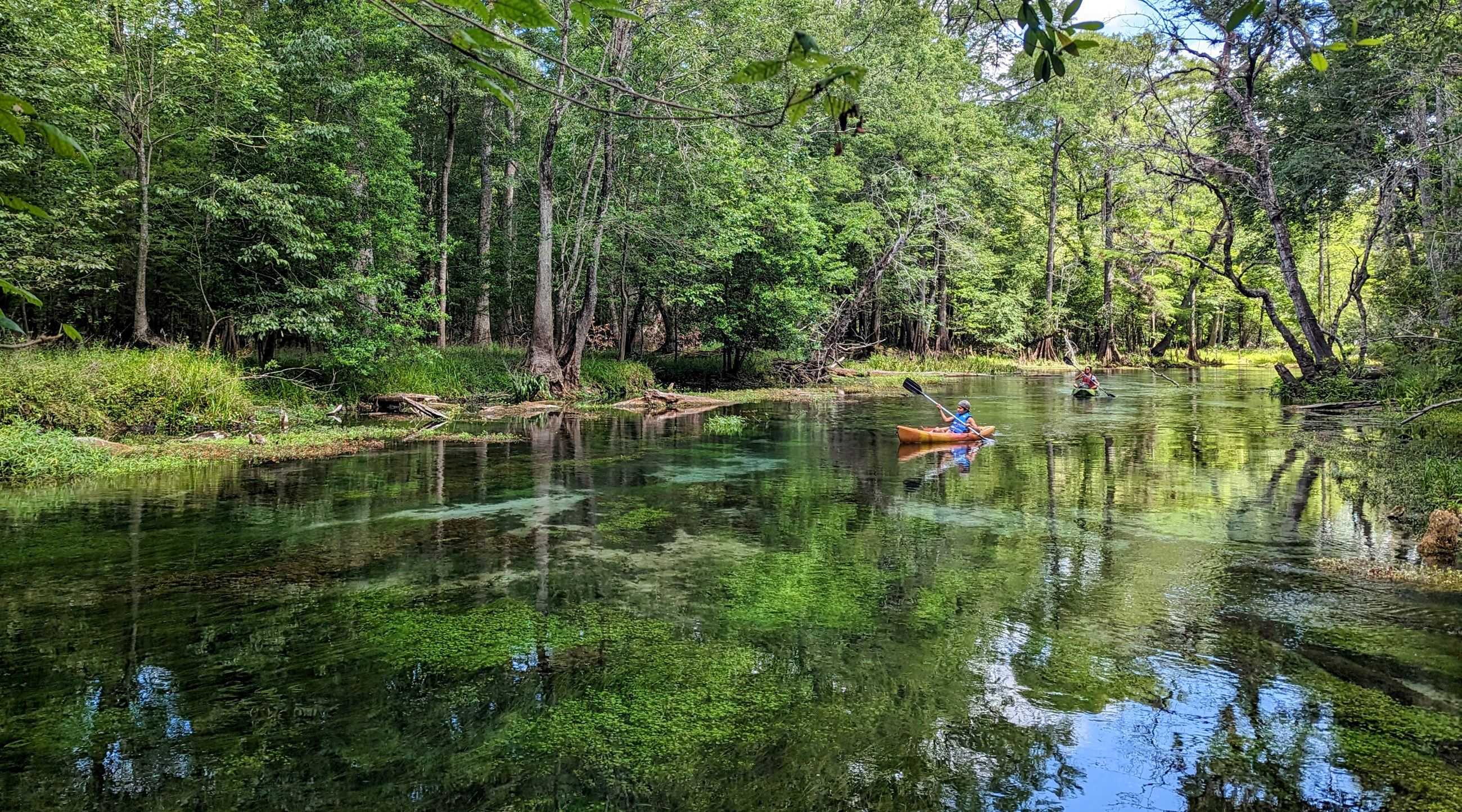kayaking at Gilchrist Blue