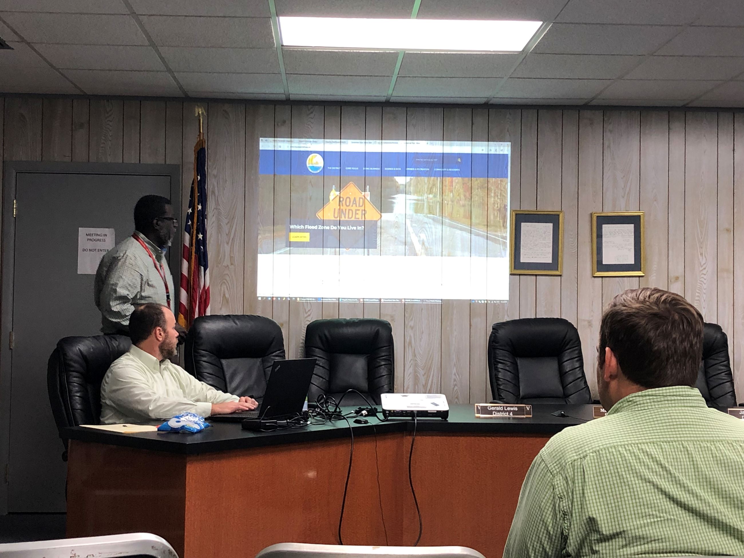 Leroy Marshall, Chief Professional Engineer for the Suwannee River Water Management District, gives 